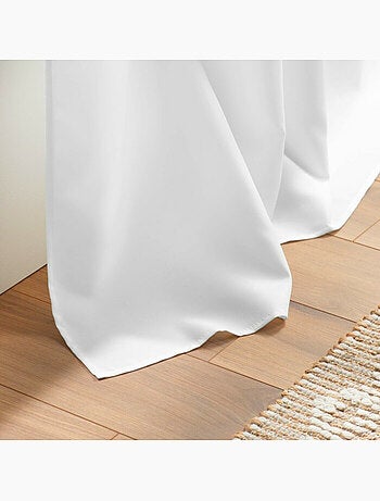 Rideau à œillets – polyester uni - Spécial petite hauteur - Essentiel