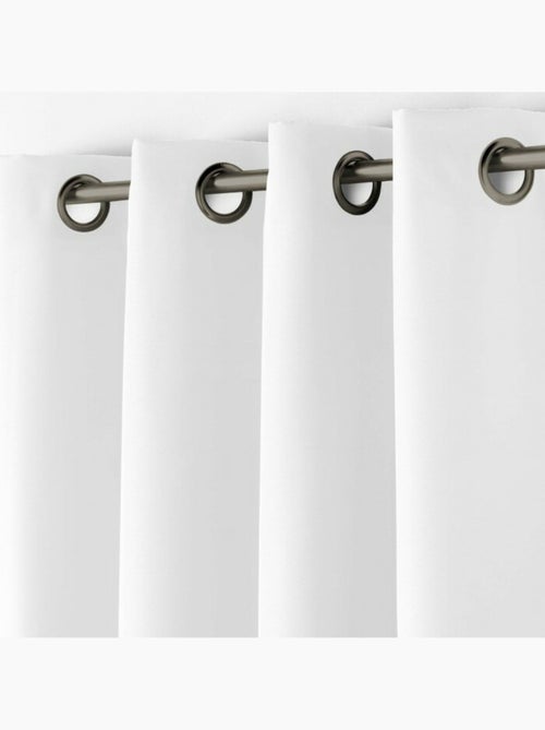 Rideau à œillets – polyester uni - Spécial petite hauteur - Essentiel - Kiabi