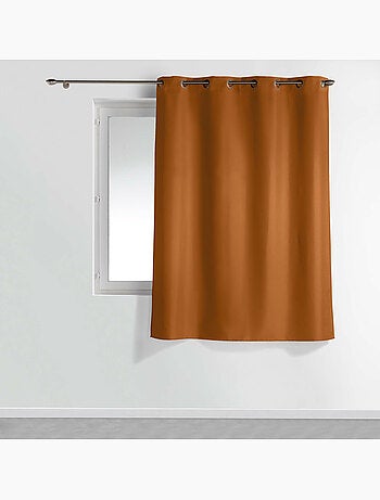 Rideau à œillets – polyester uni - Spécial petite hauteur - Essentiel