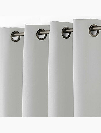 Rideau à œillets – polyester uni - Spécial petite hauteur - Essentiel