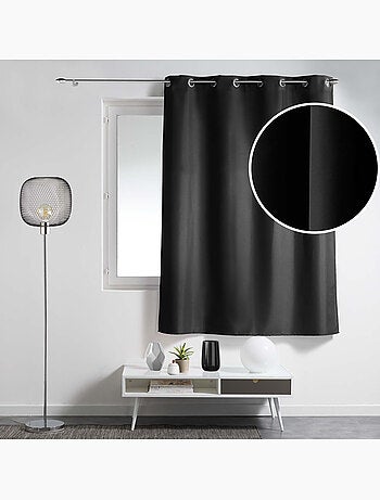 Rideau à œillets – polyester uni - Spécial petite hauteur - Essentiel