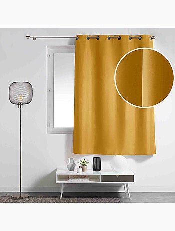 Rideau à œillets – polyester uni - Spécial petite hauteur - Essentiel