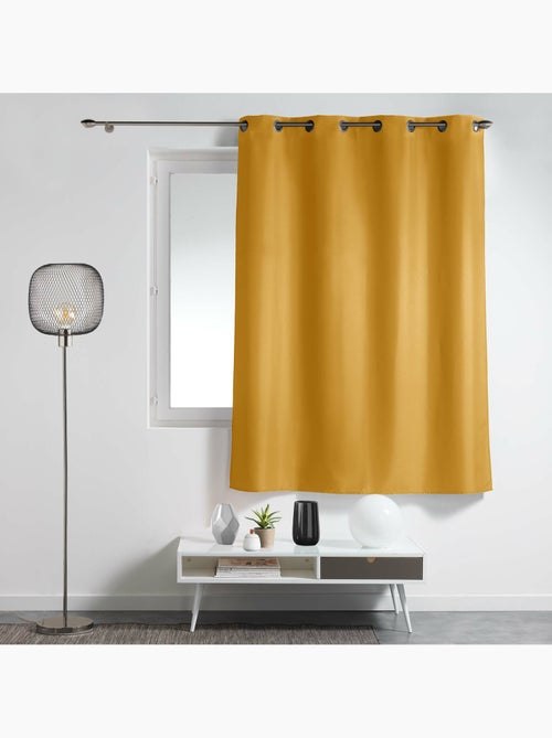 Rideau à œillets – polyester uni - Spécial petite hauteur - Essentiel - Kiabi