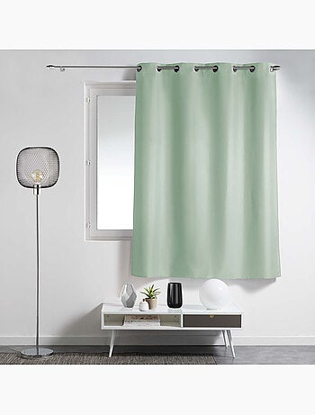 Rideau à œillets – polyester uni - Spécial petite hauteur - Essentiel