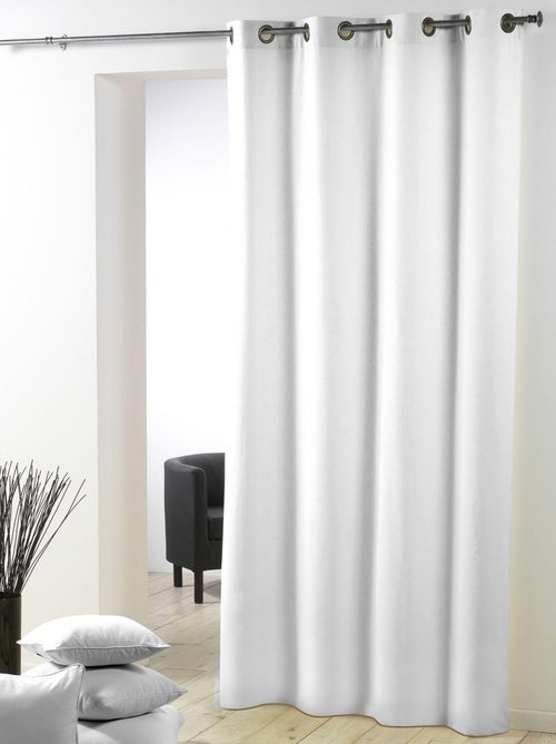 Rideau a oeillets Polyester uni Collection Essentiel - Kiabi