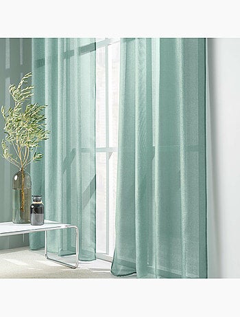 Rideau a oeillets polyester uni+fils metallises zeline