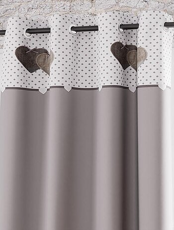 Rideau à oeillets pur coton 130x250 cm LOVE, par Soleil d'Ocre