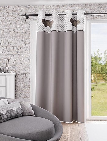 Rideau à oeillets pur coton 130x250 cm LOVE, par Soleil d'Ocre