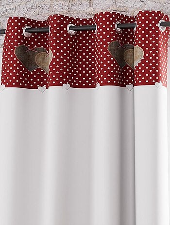 Rideau à oeillets pur coton 130x250 cm LOVE, par Soleil d'Ocre