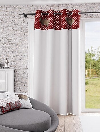 Rideau à oeillets pur coton 130x250 cm LOVE, par Soleil d'Ocre