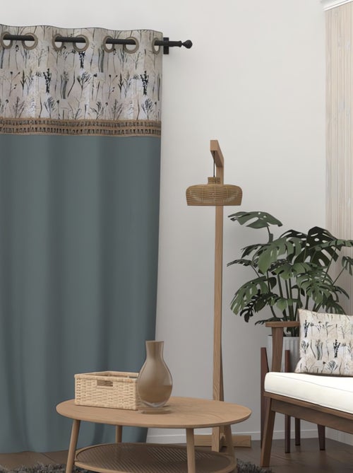 Rideau à oeillets pur coton 135x250 cm AMBRE, par Soleil d'Ocre - Kiabi