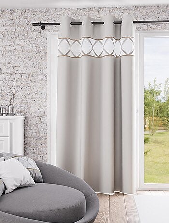 Rideau à oeillets pur coton 135x250 cm AUDE, par Soleil d'Ocre