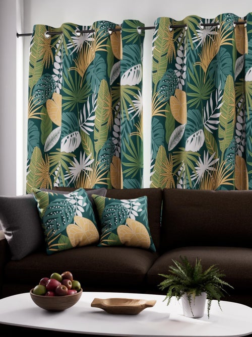 Rideau à oeillets pur coton 135x250 TANZANIE, par Soleil d'Ocre - Kiabi