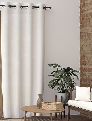 Rideau à oeillets pur coton PANAMA, par Soleil d'Ocre