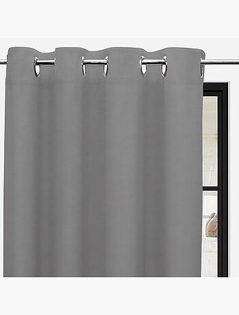 Rideau à oeillets pur coton PANAMA, par Soleil d'Ocre