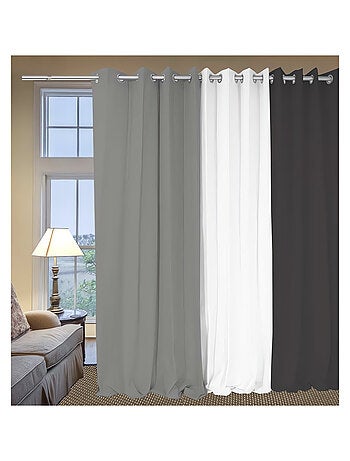 Rideau à oeillets pur coton PANAMA, par Soleil d'Ocre