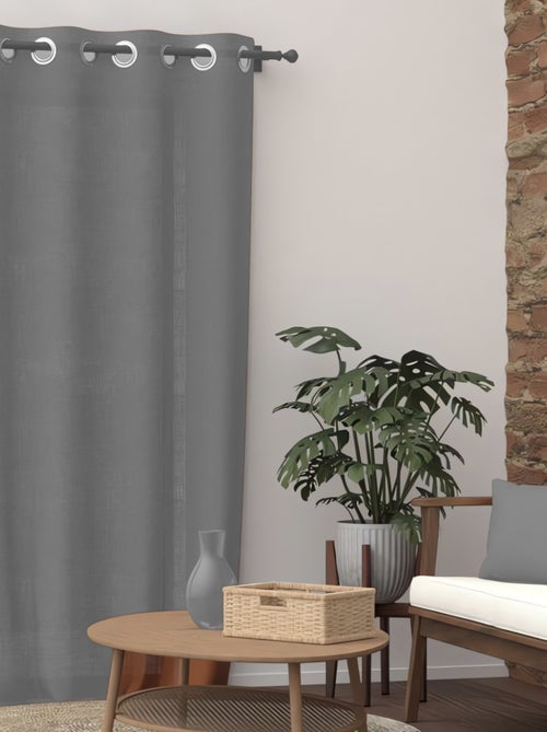 Rideau à oeillets pur coton PANAMA, par Soleil d'Ocre - Kiabi