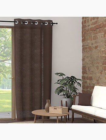 Rideau à oeillets pur coton PANAMA, par Soleil d'Ocre