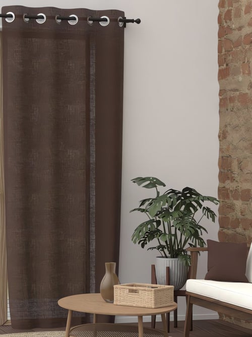 Rideau à oeillets pur coton PANAMA, par Soleil d'Ocre - Kiabi