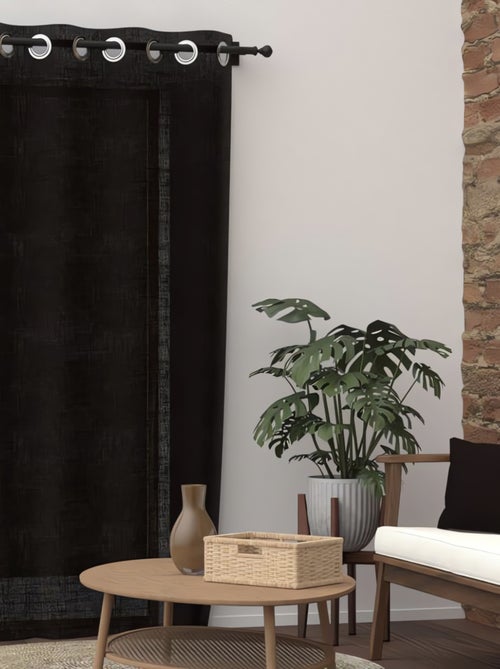 Rideau à oeillets pur coton PANAMA, par Soleil d'Ocre - Kiabi