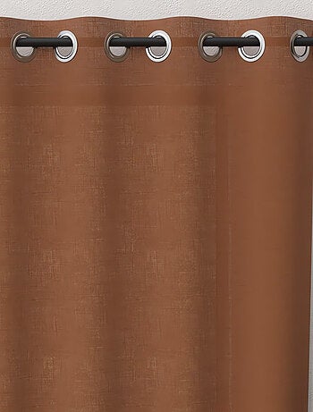 Rideau à oeillets pur coton PANAMA, par Soleil d'Ocre