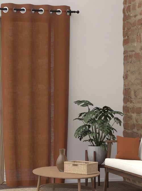 Rideau à oeillets pur coton PANAMA, par Soleil d'Ocre - Kiabi