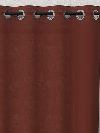 Rideau à oeillets pur coton PANAMA, par Soleil d'Ocre