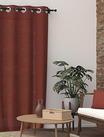 Rideau à oeillets pur coton PANAMA, par Soleil d'Ocre