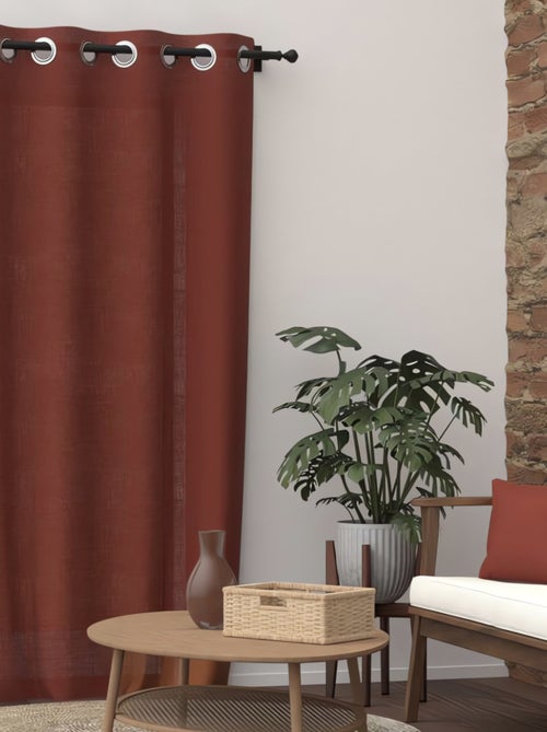 Rideau à oeillets pur coton PANAMA, par Soleil d'Ocre - Kiabi