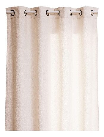 Rideau à œillets Snowy - Bouclette unie