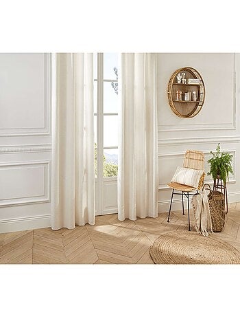 Rideau à œillets Snowy - Bouclette unie