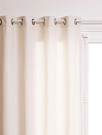 Rideau à œillets Snowy - Bouclette unie