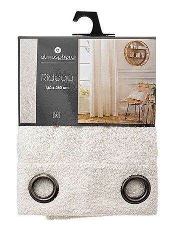 Rideau à œillets Snowy - Bouclette unie