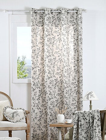 Rideau à oeillets style campagne