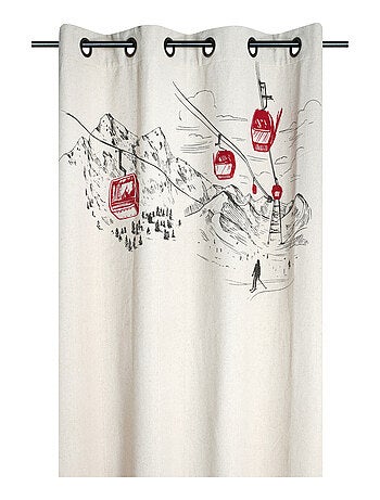 Rideau à oeillets style montagnard