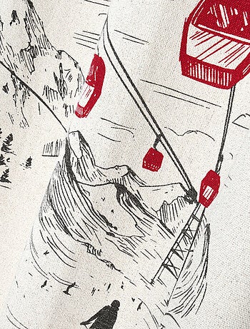 Rideau à oeillets style montagnard