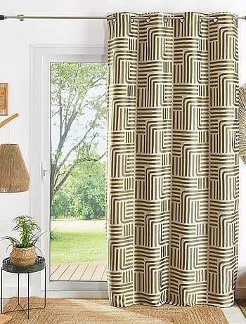 Rideau à oeillets tamisant jacquard