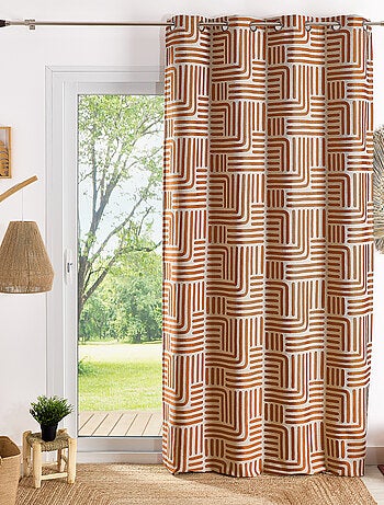 Rideau à oeillets tamisant jacquard