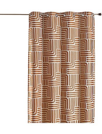 Rideau à oeillets tamisant jacquard