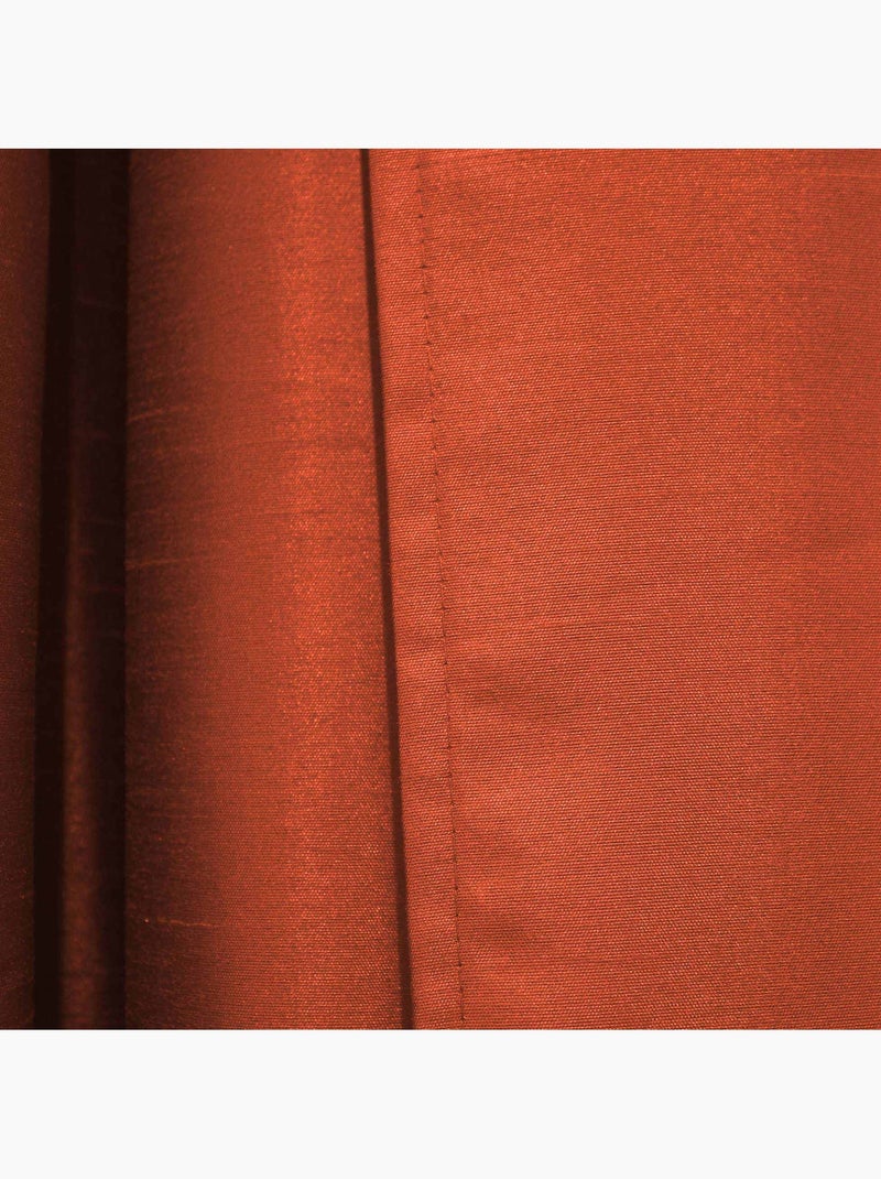 Rideau a oeillets tissu Shantung Shana gris anthracite - Kiabi