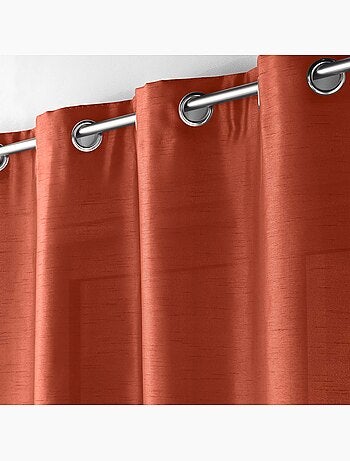 Rideau a oeillets tissu Shantung Shana