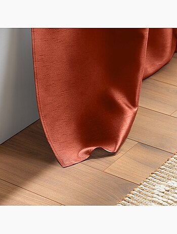 Rideau a oeillets tissu Shantung Shana