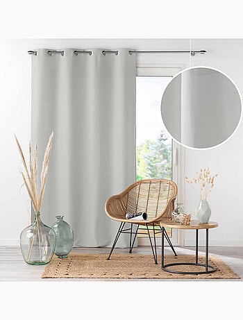 Rideau à oeillets uni