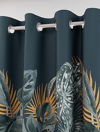 Rideau à oeillets velours 135x250 cm TROPIC, par Soleil d'Ocre