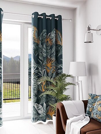 Rideau à oeillets velours 135x250 cm TROPIC, par Soleil d'Ocre