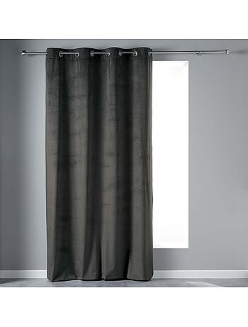 Rideau a oeillets velours 140 x 240 cm Velvetina Anthracite