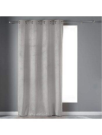 Rideau a oeillets velours 140 x 240 cm Velvetina Anthracite