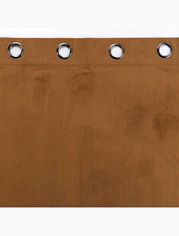 Rideau a oeillets velours 140 x 260 cm Cottele petrole