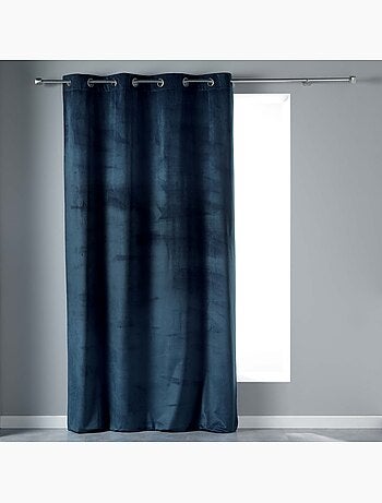 Rideau a oeillets velours 140 x 240 cm Velvetina Anthracite