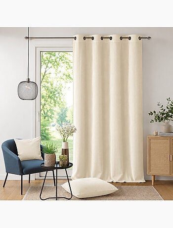 Rideau à Œillets Velours Côtelé Tendance